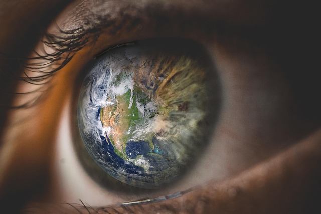 earth in the eye